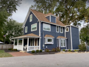 Exterior shot of The Bumpus House, located next to the A Christmas Story House in Cleveland's Tremont neighborhood.